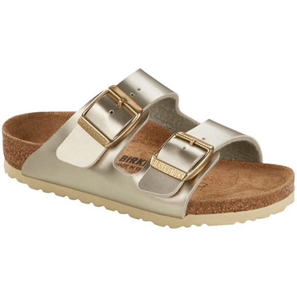 Birkenstock Arizona Kids Electric Metallic Gold Sandal Online now