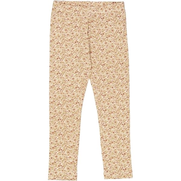 Wheat Eggshell Flowers Jersey Leggings Online now