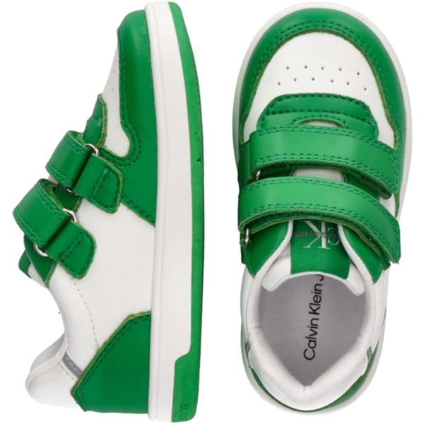 Calvin Klein Low Cut Velcro Sneakers Green White Hot on Sale