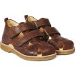 Angulus Sandal M. Velcrolukning Mellembrun For Cheap