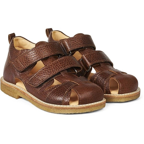 Angulus Sandal M. Velcrolukning Mellembrun For Cheap