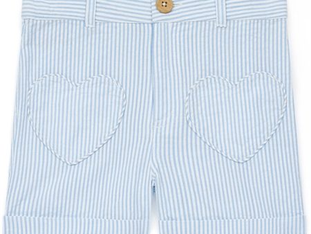 BONTON Rayure Bleue Shorts Online Hot Sale