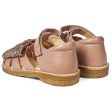 Angulus Sandal M. Sløjfe Og Velcrolukning Mørk Peach Multi Glitter Online Sale