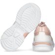 Calvin Klein Low Cut Lace-Up Sneakers Pink White For Cheap