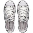 Calvin Klein Logo All Over Low Cut Lace-Up Sneakers White on Sale