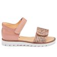 Angulus Sandal M. Velcrolukning Mørk Peach Multi Glitter Hot on Sale