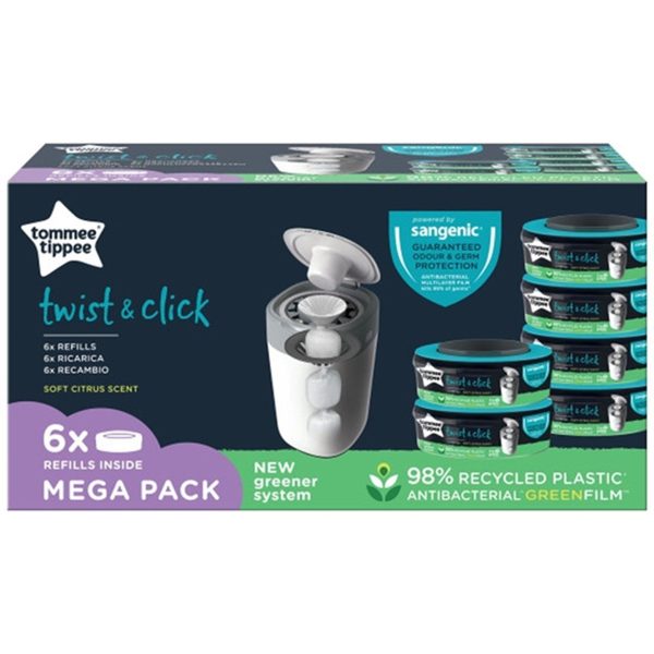 Tommee Tippee Twist & Click Refill 6-Pak Supply