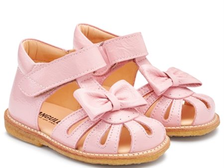 Angulus Begyndersandal M. Sløjfe Og Velcro Rosa Sale